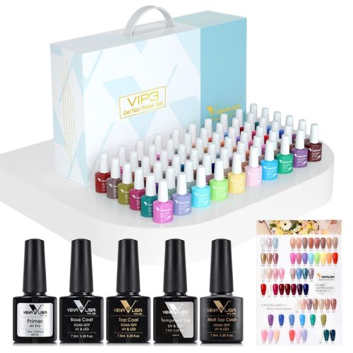 Venalisa VIP3 veliki set 60 UV/Led gel lakova, boje 701-760