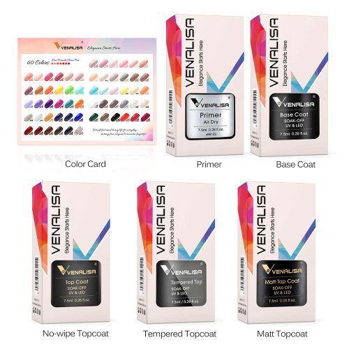 Venalisa VIP4 veliki set 60 UV/Led gel lakova, boje 401-460