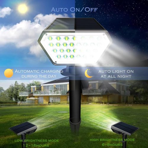 Solarna LED lampa Lotus – montaža na zid ili ubadanje u zemlju