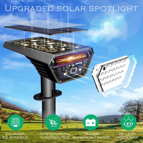 Solarna LED lampa Lotus – montaža na zid ili ubadanje u zemlju