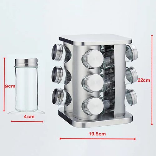 Rotirajući držač za začine – 12 bočica