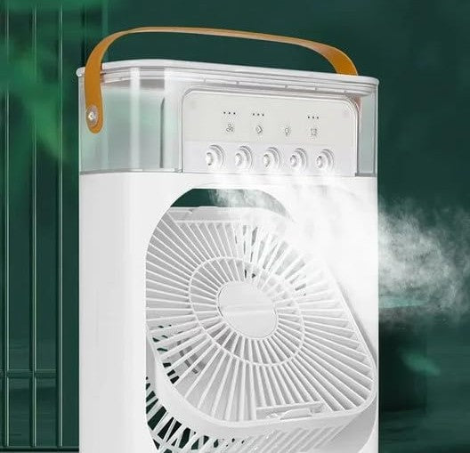 Prenosiva Mini Klima 5u1 – Ventilator, Ovlaživač, Difuzer i Noćna Lampa