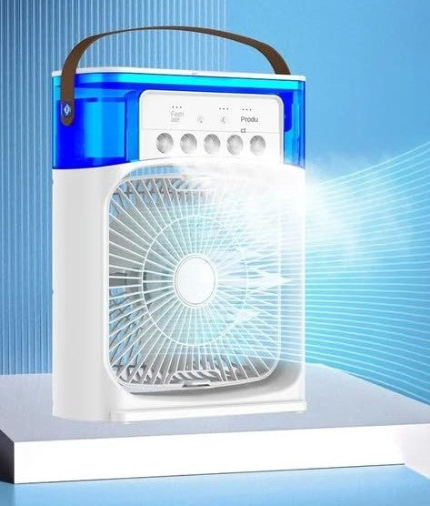 Prenosiva Mini Klima 5u1 – Ventilator, Ovlaživač, Difuzer i Noćna Lampa