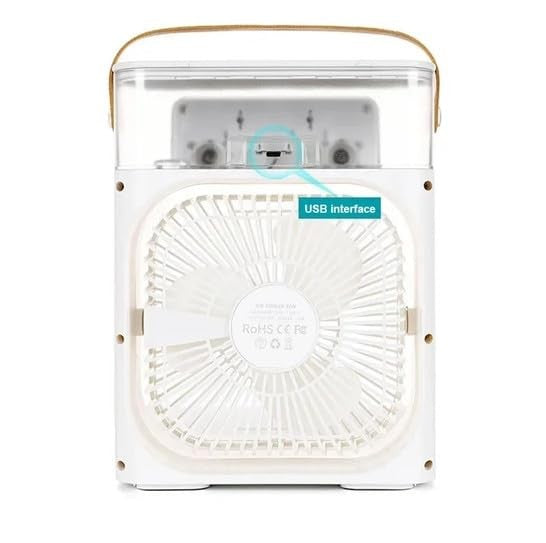 Prenosiva Mini Klima 5u1 – Ventilator, Ovlaživač, Difuzer i Noćna Lampa
