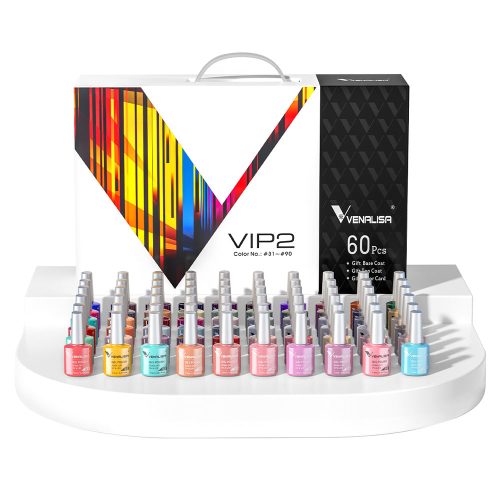 Venalisa VIP2 veliki set 60 UV/Led gel lakova, boje 31-90