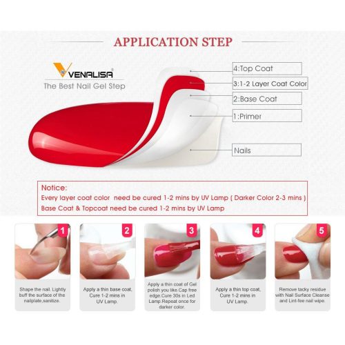 Venalisa VIP2 veliki set 60 UV/Led gel lakova, boje 31-90