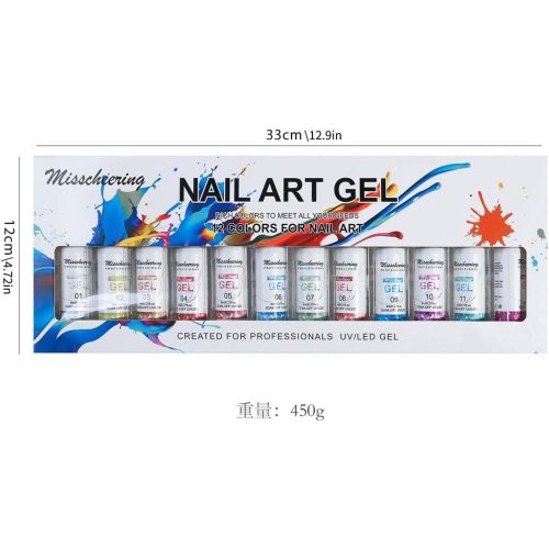Gel za nail art MISSCHEERING 12 kom/8ml