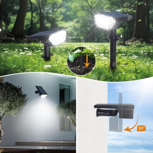 Solarna LED lampa Lotus – montaža na zid ili ubadanje u zemlju