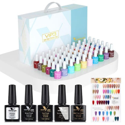 Venalisa VIP3 veliki set 60 UV/Led gel lakova, boje 701-760