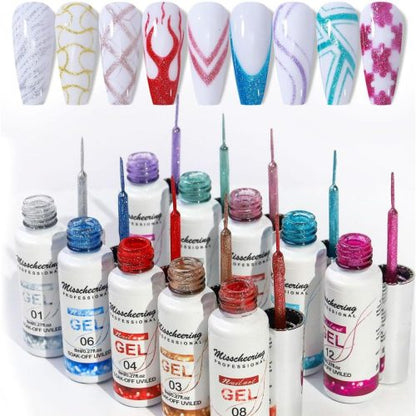 Gel za nail art MISSCHEERING 12 kom/8ml