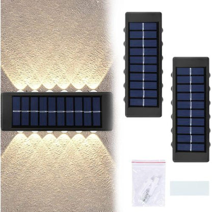 Solarna zidna LED lampa – 2 kom