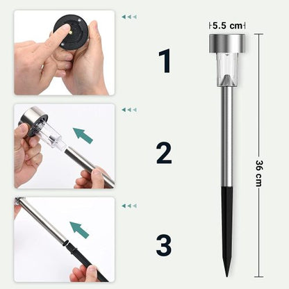 Solarne lampe za dvorište – Set od 10 komada