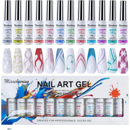 Gel za nail art MISSCHEERING 12 kom/8ml