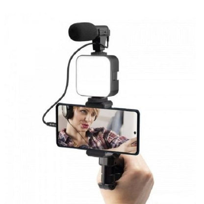 Set za Snimanje – Mikrofon, Stativ i LED Svetlo