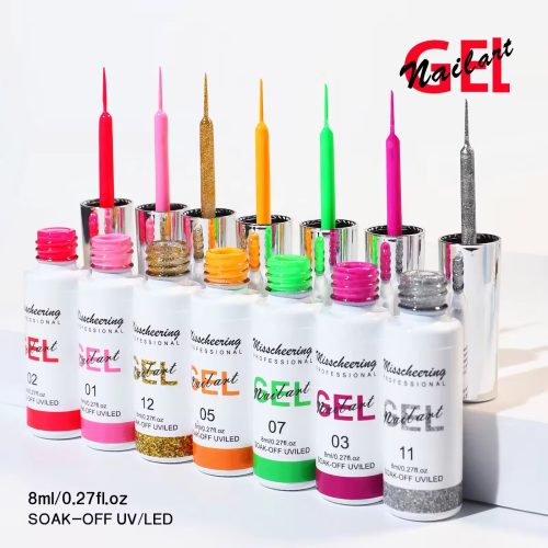 Gel za nail art MISSCHEERING 12 kom/8ml