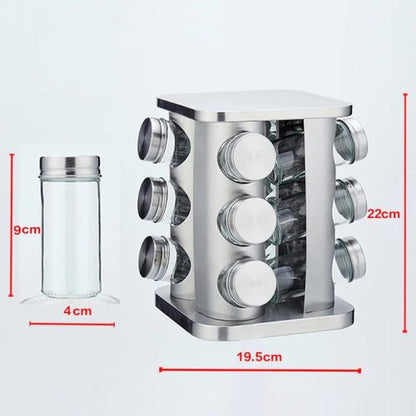 Rotirajući držač za začine – 12 bočica