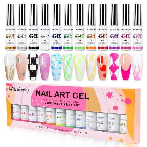 Gel za nail art MISSCHEERING 12 kom/8ml
