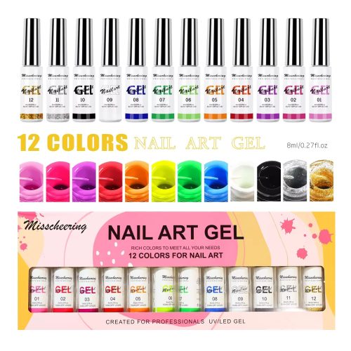 Gel za nail art MISSCHEERING 12 kom/8ml