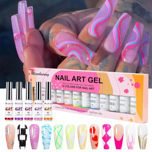 Gel za nail art MISSCHEERING 12 kom/8ml