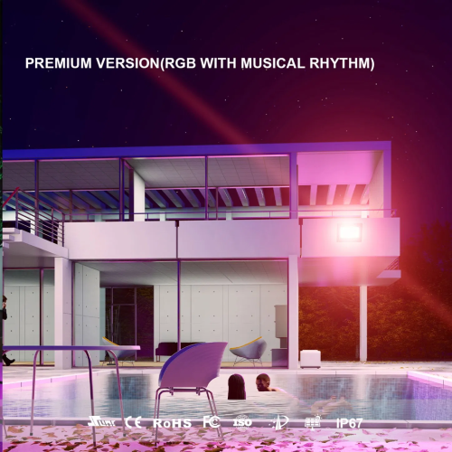 Profesionalni solarni RGB reflektor + daljinski 100W/200W/300W