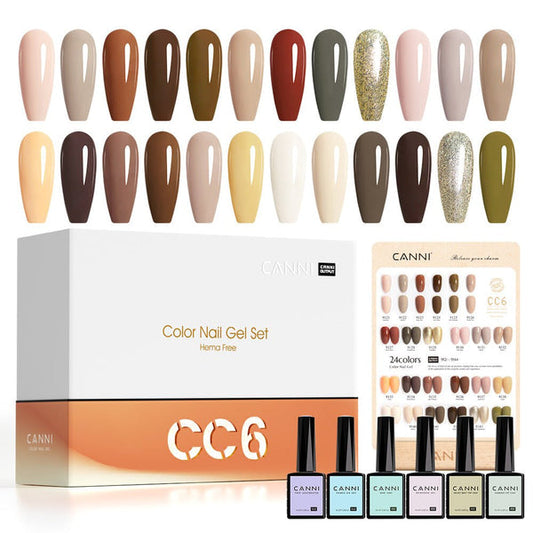 Set 24+6 UV/Led gel lakova Canni CC2-CC6